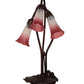 Meyda 16" High Pink/White Pond Lily 3 LT Accent Lamp '14813