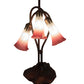 Meyda 16" High Pink/White Pond Lily 3 LT Accent Lamp '14813