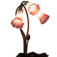 Meyda 16" High Pink/White Pond Lily 3 LT Accent Lamp '14813