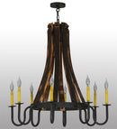 Meyda 40"w Barrel Stave Madera 8 Lt Led Chandelier - 149106