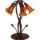 Meyda 17" High Amber Tiffany Pond Lily 5 LT Accent Lamp '14931