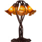 Meyda 17" High Amber Tiffany Pond Lily 5 LT Accent Lamp '14931