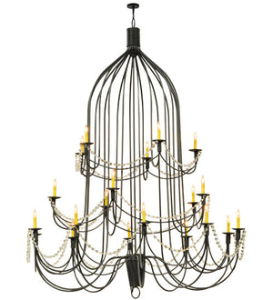 Meyda 72" Wide Bell 20 Light Three Tier Chandelier- 149323
