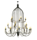 Meyda 72" Wide Bell 20 Light Three Tier Chandelier- 149323