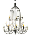 Meyda 72" Wide Bell 20 Light Three Tier Chandelier '149323