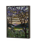 Meyda 30"w Tiffany Magnolia & Iris Stained Glass Lighted Window - 151565