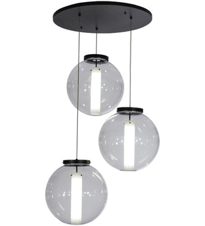 Meyda 34"w Bola Cilindro 3 Lt Cascading Pendant - 152074