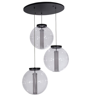 Meyda 34"w Bola Cilindro 3 Lt Cascading Pendant - 152074