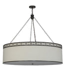 Meyda 54"w Cilindro Circle X Textrene Led Pendant - 152581