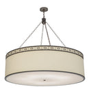 Meyda 54"w Cilindro Circle X Textrene Led Pendant - 152581