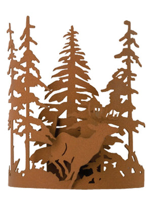Meyda 11"W Deer through the Trees Wall Sconce '15261