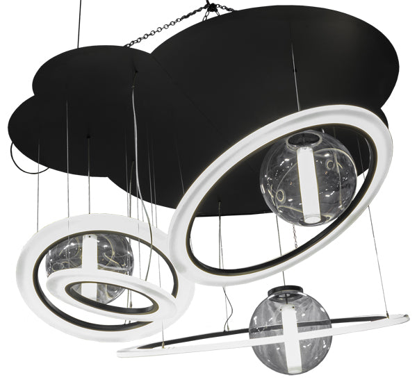 Meyda  84"w Anillo Bola Led Cascading Pendant - 152804