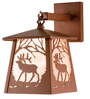 Meyda 7" Wide Elk at Dawn Hanging Wall Sconce '15312