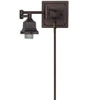Meyda 5-12.5"W Mahogany Bronze 1 LT Adjustable Wall Sconce Hardware '153784