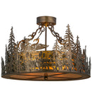 Meyda 22"W Loon Semi-Flushmount '153997