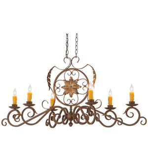Meyda 48"L Christabel 6 LT Oblong Chandelier '154211