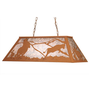 Meyda 33"L Cowboy & Steer Oblong Pendant '15504