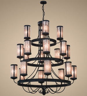 Meyda 60"W Nehring 20 LT Three Tier Chandelier '156557