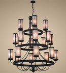 Meyda 60"W Nehring 20 LT Three Tier Chandelier '156557
