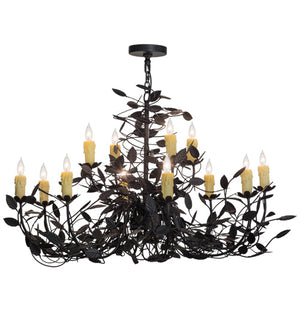 Meyda 42" Wide Pear Leaf 12 Light Chandelier '157544