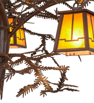 Meyda 48" Wide Pine Branch Valley View 8 Light Chandelier '158067