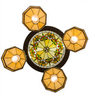 Meyda 27"w Middleton Art Glass Ceiling Medallion 4 Lt Pendant - 159298