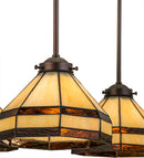 Meyda 27"w Middleton Art Glass Ceiling Medallion 4 Lt Pendant - 159298