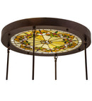 Meyda 27"w Middleton Art Glass Ceiling Medallion 4 Lt Pendant - 159298