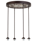 Meyda 27"w Middleton Art Glass Ceiling Medallion 4 Lt Pendant - 159298