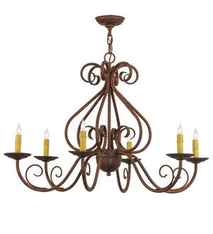 Meyda 36" Wide Jenna 6 Light Chandelier 160224