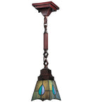 Meyda 5"Sq Mackintosh Leaf Mini Pendant '16080