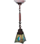 Meyda 5"Sq Mackintosh Leaf Mini Pendant '16080