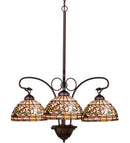 Meyda 24"W Tiffany Turning Leaf 3 LT Chandelier '16107