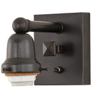 Meyda 4"W Craftsman Brown on Brass 1 LT Wall Sconce Hardware '161599