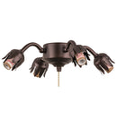 Meyda 12" Wide Mahogany Bronze 4 Light Fan Light Fixture '162433