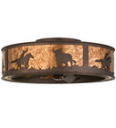 Meyda 36"W Cowboy & Steer Chandel-Air- 163131