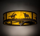 Meyda 36"W Cowboy & Steer Chandel-Air- 163131