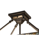 Meyda 16"L Tiffany Jeweled Peacock Oblong Semi-Flushmount '163377