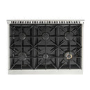 Kucht Signature 36-Inch Gas Range in Black with Black Knobs & Rose Gold Handle KNG361-K-ROSE