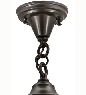 Meyda 5"W Revival Craftsman Brown on Brass 1 LT Flushmount Hardware '165491