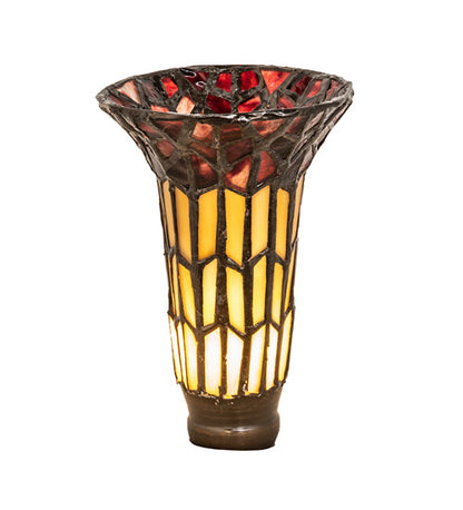 Meyda 4" Wide X 6" High Tiffany Pond Lily Honey Wisp & Red Shade '16551
