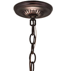 Meyda 21"W Mahogany Bronze 6 LT W/Uplights Pendant Hardware '166132