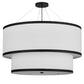 Meyda 36"W Cilindro 2 Tier Textrene Pendant 167053