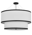 Meyda 36"W Cilindro 2 Tier Textrene Pendant 167053
