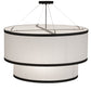 Meyda 36"W Cilindro 2 Tier Textrene Pendant 167053