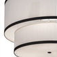 Meyda 36"W Cilindro 2 Tier Textrene Pendant 167053