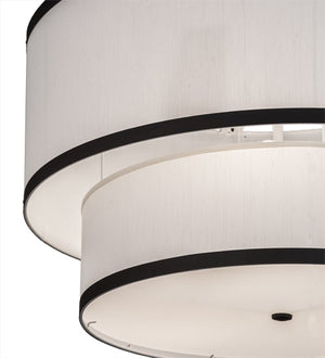 Meyda 36"W Cilindro 2 Tier Textrene Pendant 167053