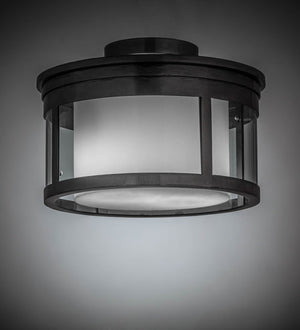 Meyda 15"w Cilindro Campbell Flushmount- 167935