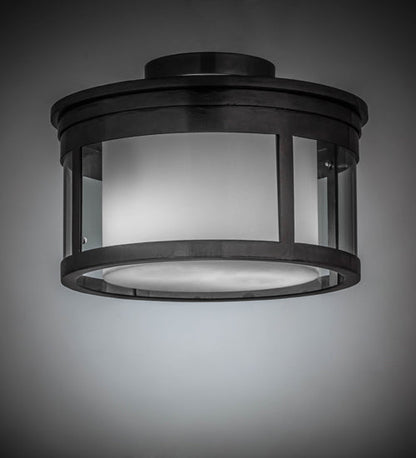 Meyda 15"w Cilindro Campbell Flushmount- 167935