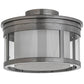 Meyda 15"w Cilindro Campbell Flushmount- 167935